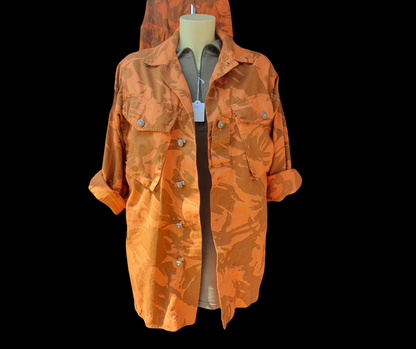 Mute orange Camo Field Shacket