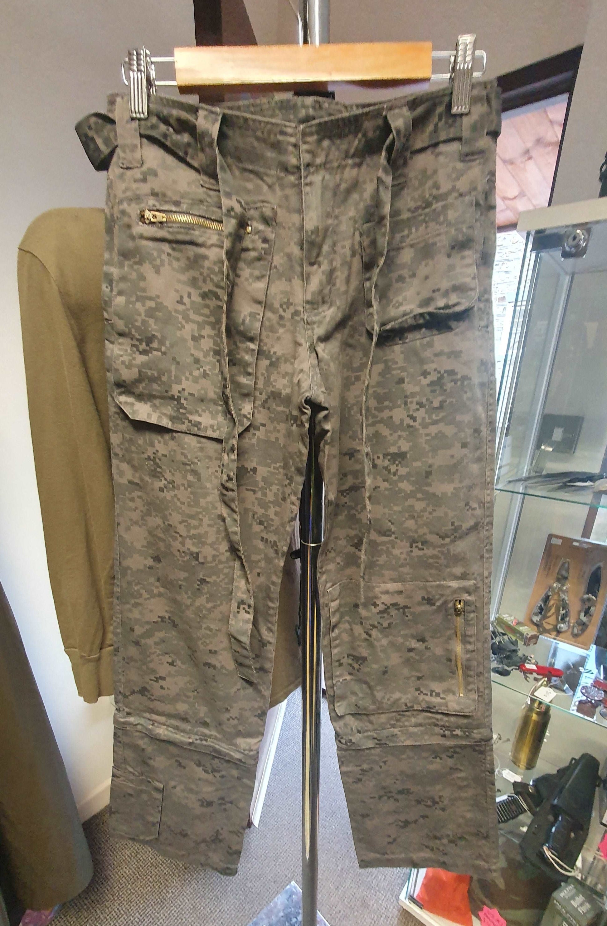 Womans grey digital camo trousers