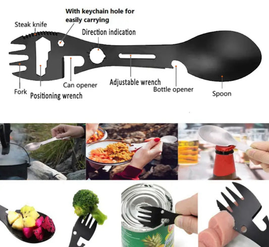 10-In-1 Multifunctional Stainless Steel Fork Spoon