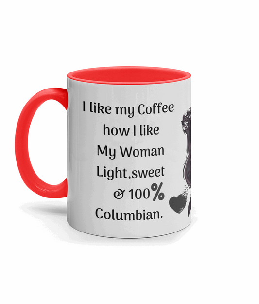11oz Coloured prep shop 100% Columbian mug.