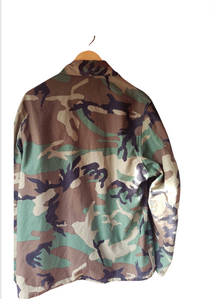 US Army Woodland Camouflage Field Jacket Size Large - regular