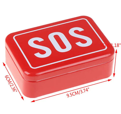 Empty S.O.S tin