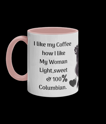 11oz Coloured prep shop 100% Columbian mug.