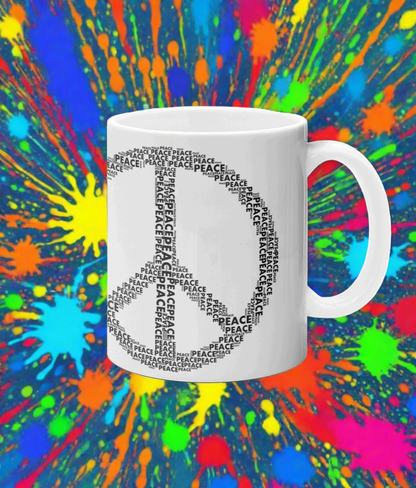 10oz Printed Mug peace