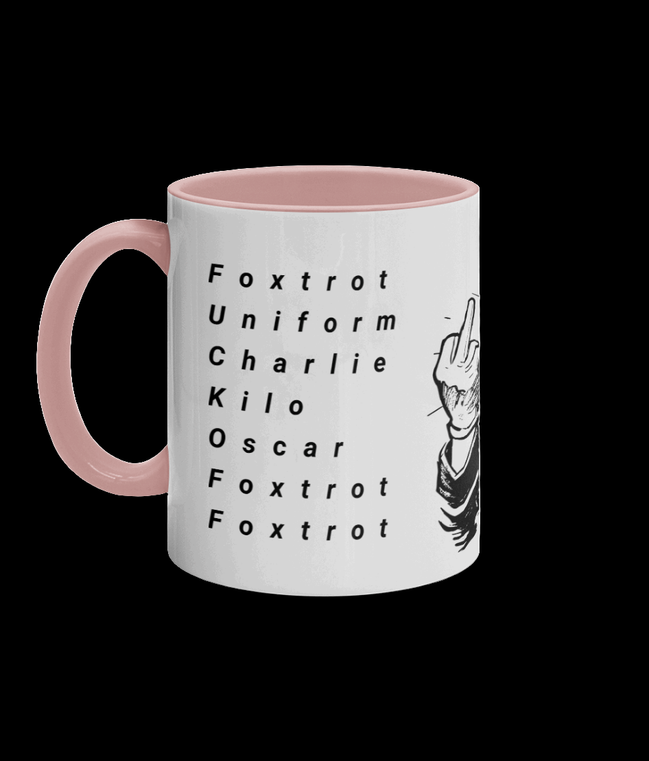 11 oz foxtrot uniform, Charlie kilo Oscar foxtrot mug