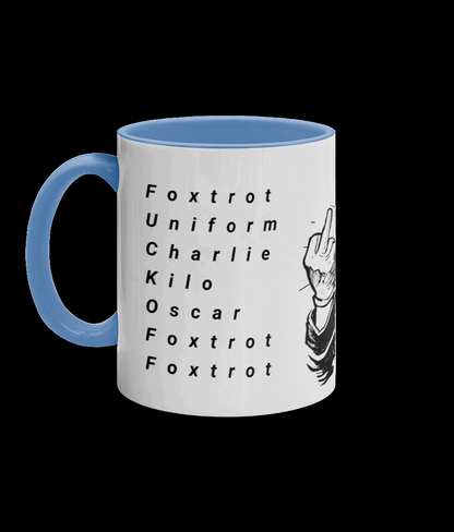 11 oz foxtrot uniform, Charlie kilo Oscar foxtrot mug