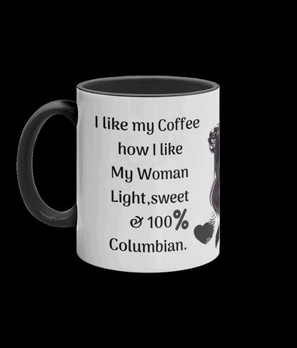 11oz Coloured prep shop 100% Columbian mug.