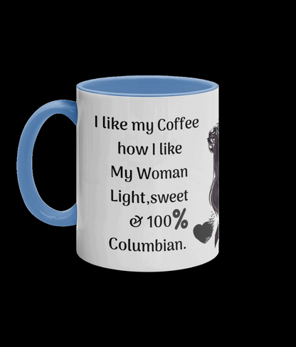 11oz Coloured prep shop 100% Columbian mug.