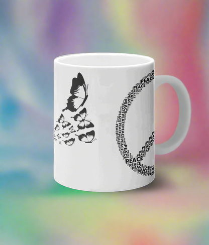 10oz Printed Mug peace