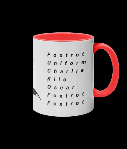 11 oz foxtrot uniform, Charlie kilo Oscar foxtrot mug