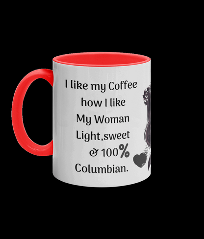 11oz Coloured prep shop 100% Columbian mug.