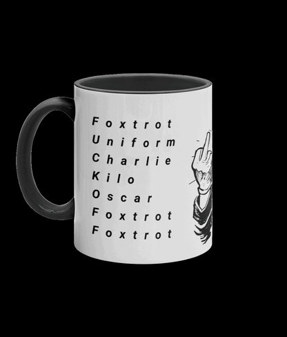 11 oz foxtrot uniform, Charlie kilo Oscar foxtrot mug