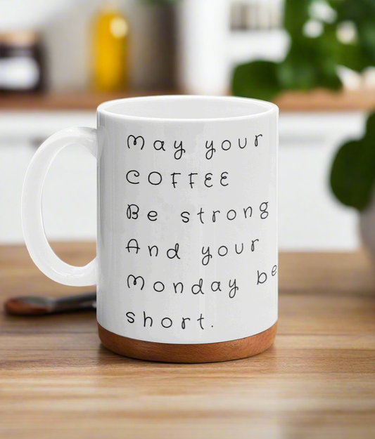 10oz Mug May your COFFEE Be strong And your Monday be short.