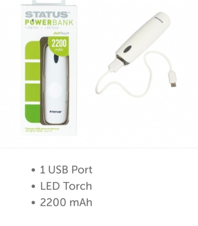 Status powerbank 2200 MAH